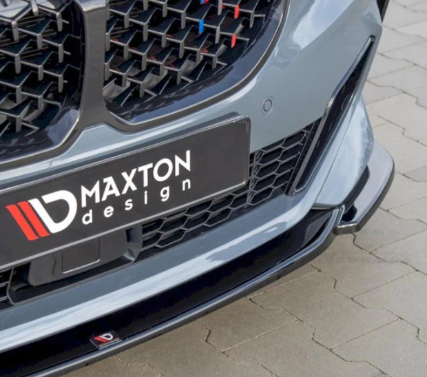 MAXTON FRONT SPLITTER V3 BMW 1 SERIES F40 M135I /M-SPORT (2019-) IN GLOSS BLACK