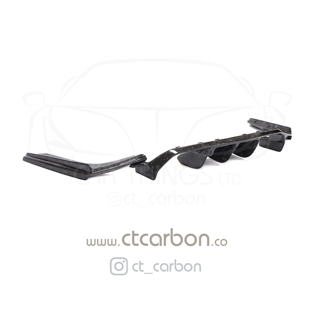 CT CARBON Diffuser BMW M3/M4 (F80 F82 F83) FORGED CARBON FIBRE DIFFUSER - V STYLE