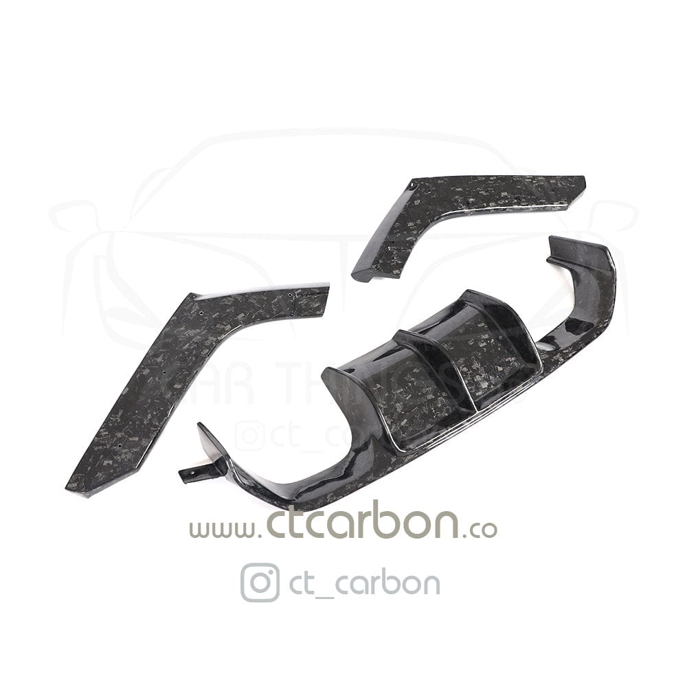 CT CARBON Diffuser BMW M3/M4 (F80 F82 F83) FORGED CARBON FIBRE DIFFUSER - V STYLE