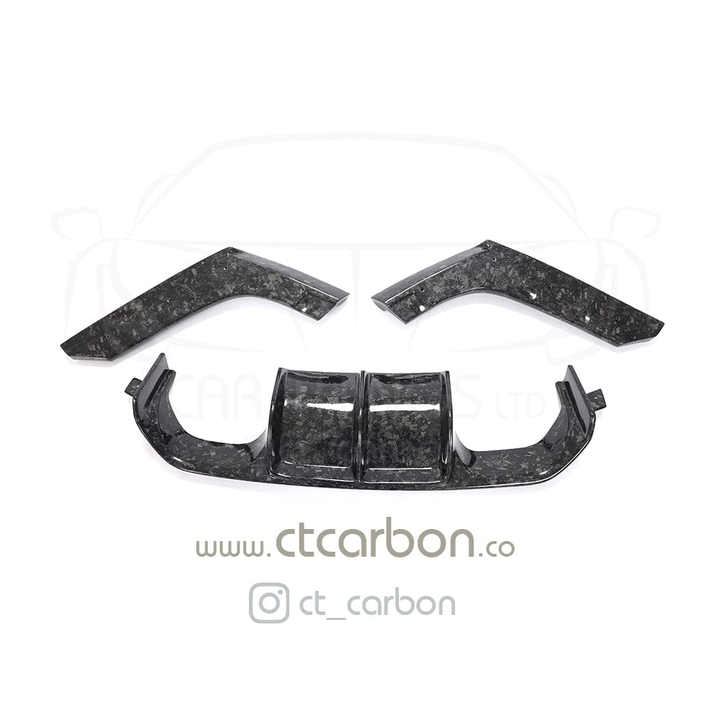 CT CARBON Diffuser BMW M3/M4 (F80 F82 F83) FORGED CARBON FIBRE DIFFUSER - V STYLE