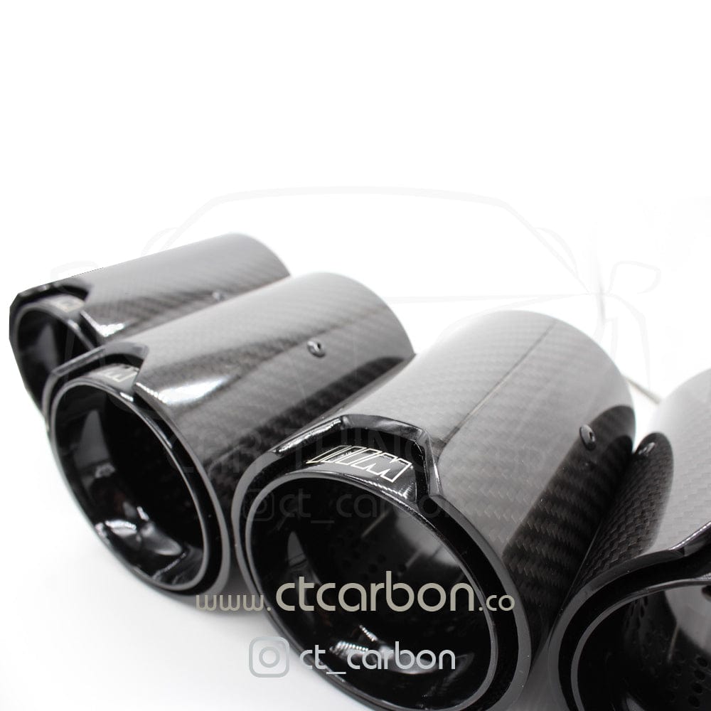 CT CARBON Exhaust Tips BMW CARBON EXHAUST TIPS 135i/140i/235i/240i/335i/340i/435i/440i - BLACK (SET OF 2)