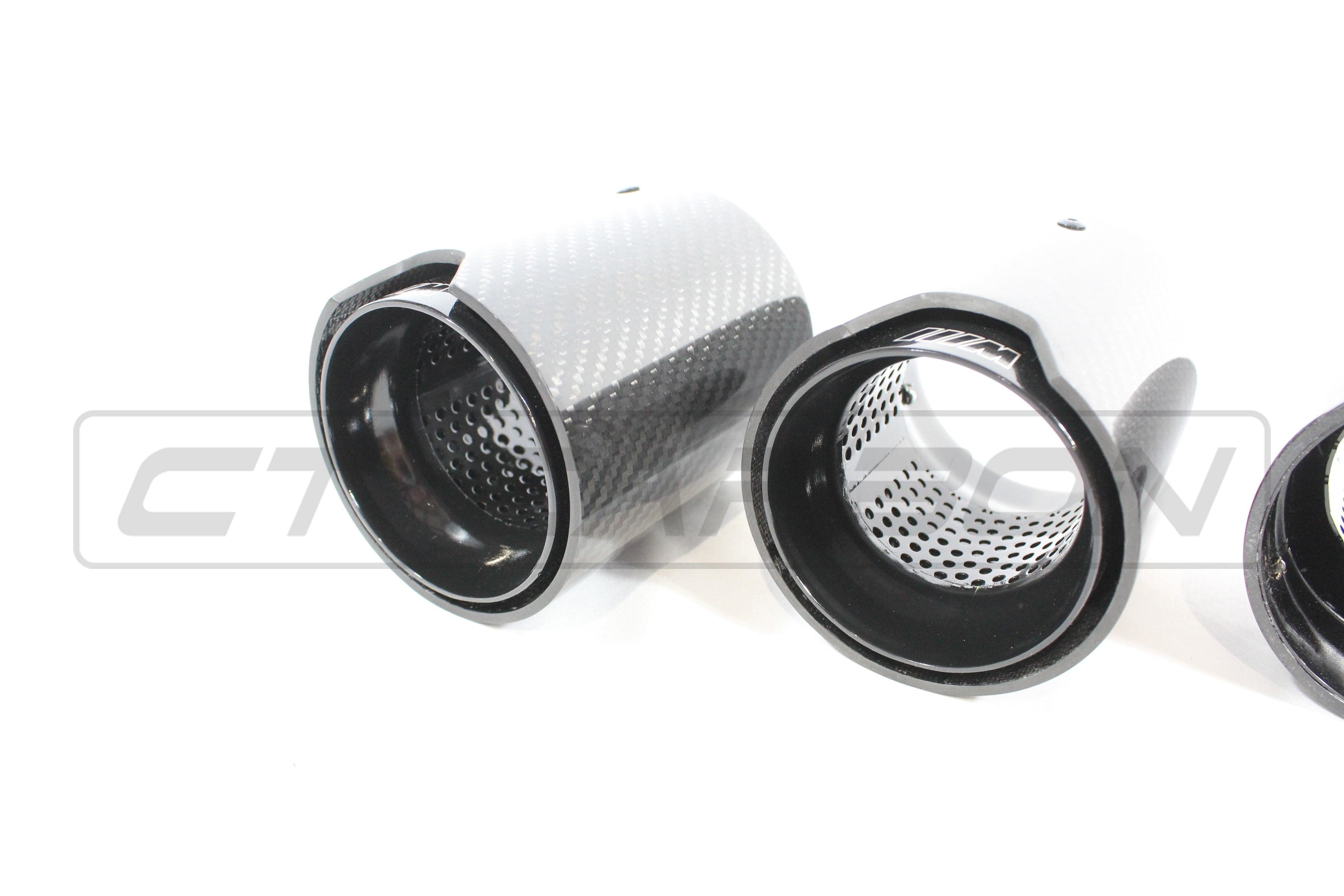 CT CARBON Exhaust Tips BMW F90 M5 CARBON FIBRE EXHAUST TIPS - BLACK x4