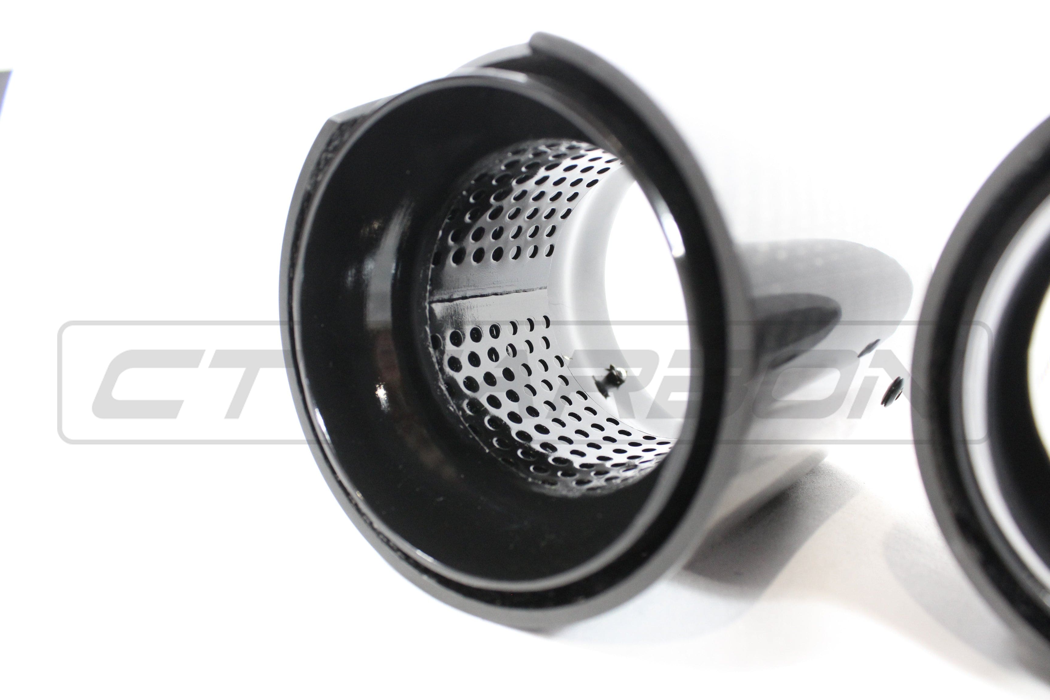 CT CARBON Exhaust Tips BMW F90 M5 CARBON FIBRE EXHAUST TIPS - BLACK x4