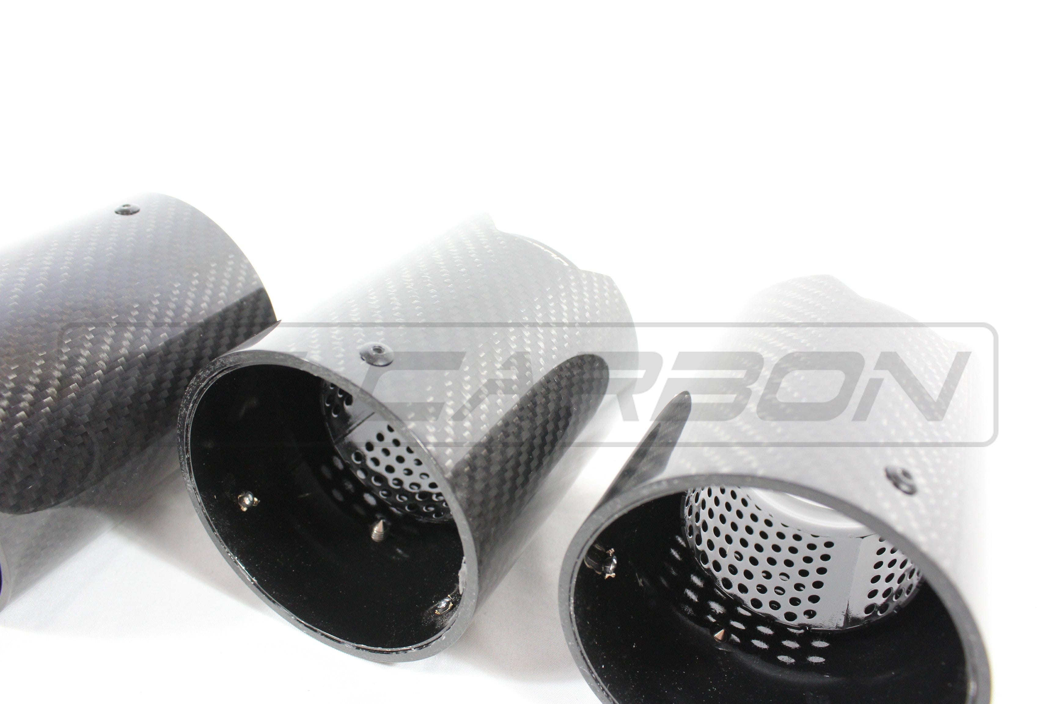 CT CARBON Exhaust Tips BMW F90 M5 CARBON FIBRE EXHAUST TIPS - BLACK x4