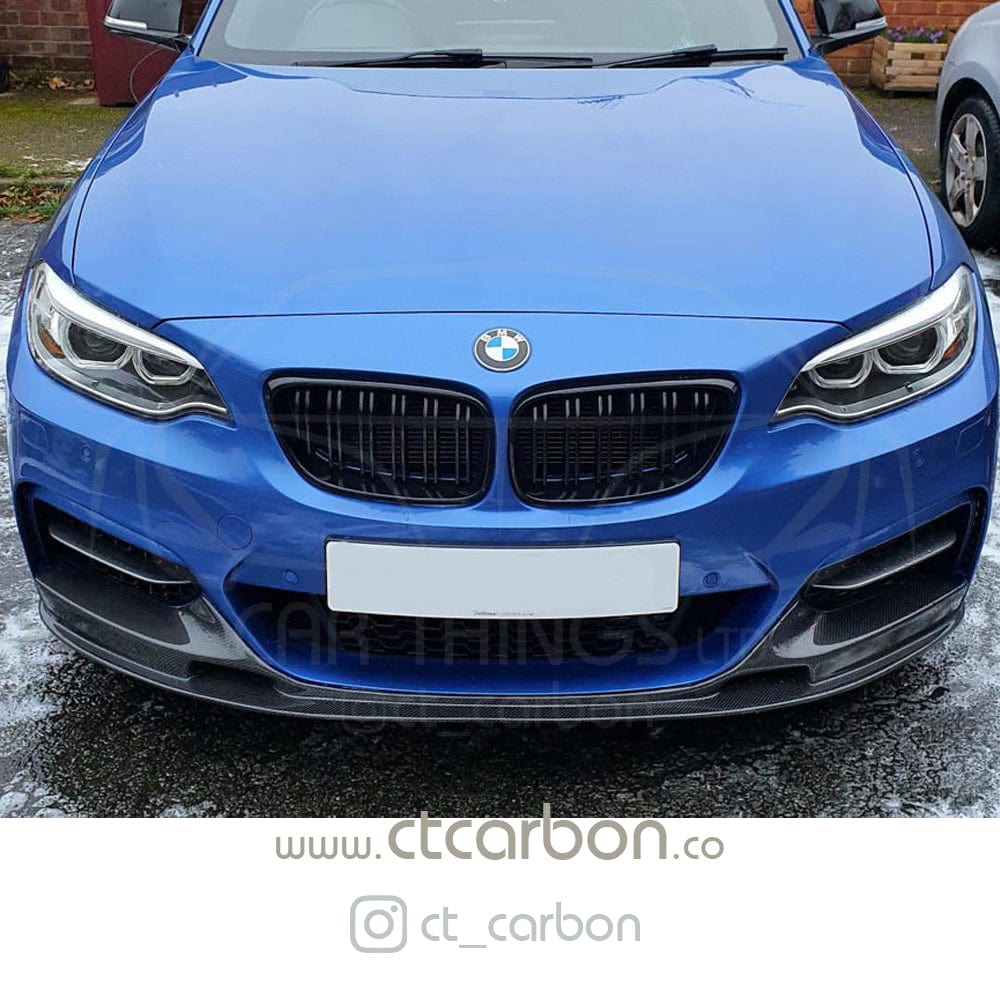 CT CARBON Splitter BMW 2 SERIES F22 & F23 M SPORT CARBON FRONT LIP SPLITTER - OEM + CT DESIGN