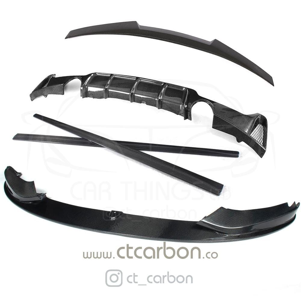 CT CARBON Splitter BMW F36 4 SERIES COUPE FULL CARBON FIBRE KIT - MP STYLE