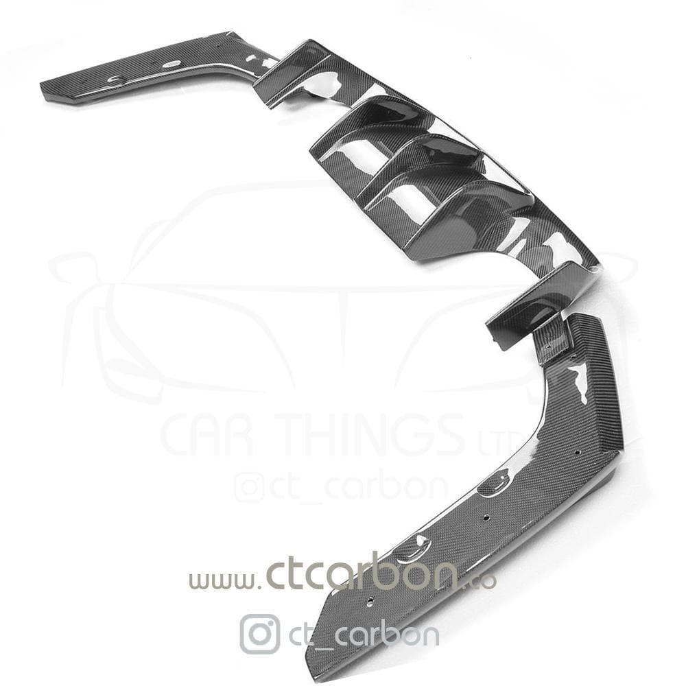 CT CARBON Splitter BMW M3/M4 (F80 F82 F83) CARBON FIBRE DIFFUSER - V-STYLE