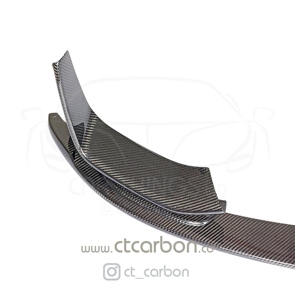 CT CARBON Splitter BMW M3/M4 (F80 F82 F83) CARBON FIBRE SPLITTER (3 PIECE) - MP STYLE