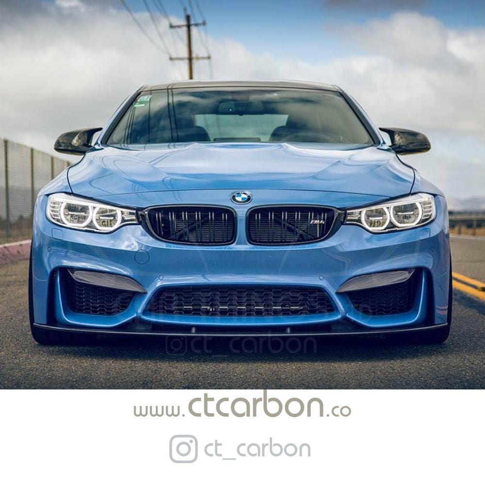 CT CARBON Splitter BMW M3/M4 (F80 F82 F83) UPPER FRONT CARBON FIBRE CANARDS